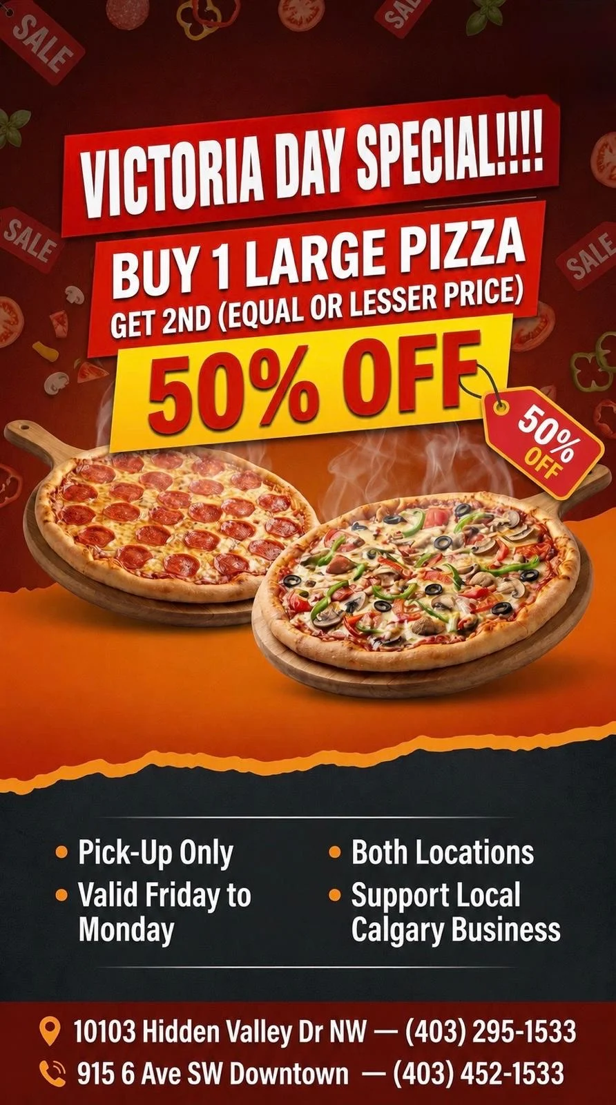 Hot Pizza and Donair