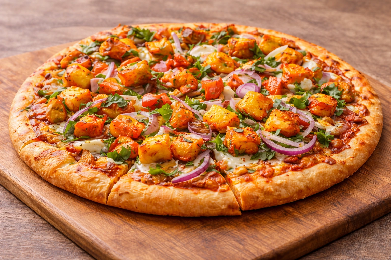 Butter Chicken at Hot Pizza & Donair Calgary — authentic Indian curry with rich creamy tomato sauce and tender chicken